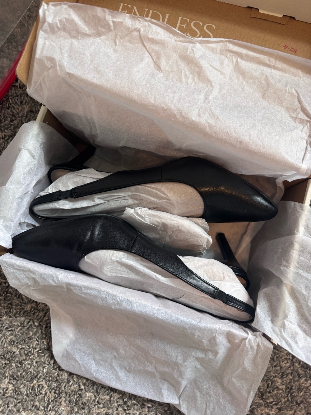 Life Stride Black Women's Slingback Pointed-Toe Heels